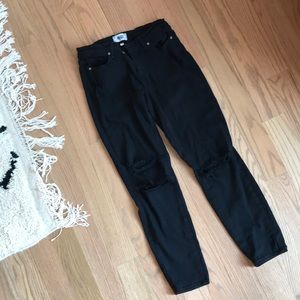 paige black denim jeans